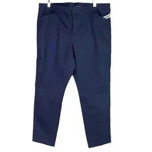 Old Navy Women 16 Blue Pixie Slim Mid Rise Stretch Ankle Length Pants NEW